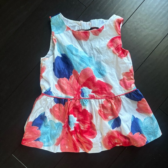Janie & Jack Full Bloom Tank Top with open back size 8 EUC - Picture 3 of 6